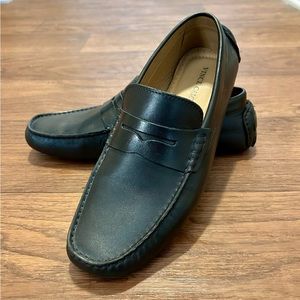 Vince Camuto Men's Black Leather Driving Loafers - Size 8.5